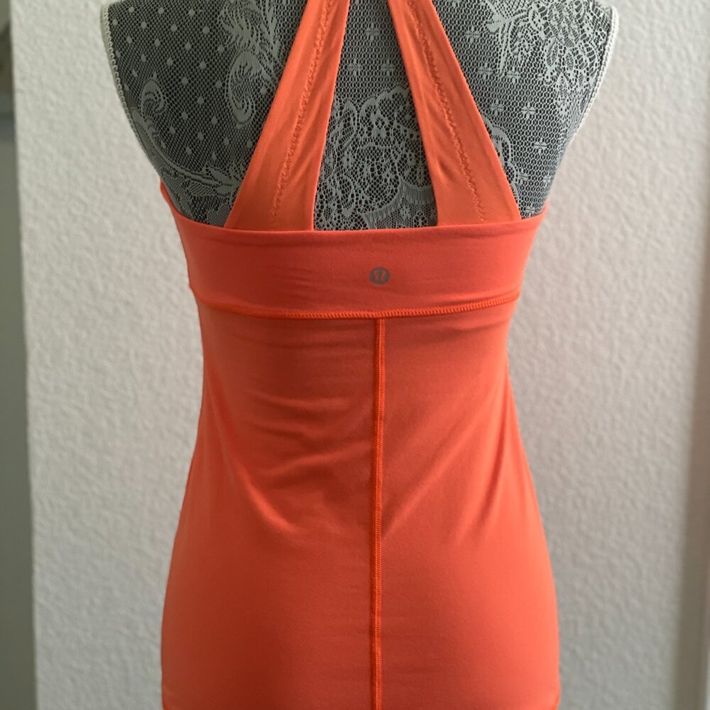 LULULEMON Orange Tank Top w/ Support, B/C Cup, Size S
